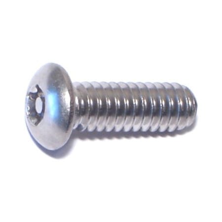 Midwest Fastener 1/4"-20 x 3/4 in Torx Button Machine Screw, Plain 18-8 Stainless Steel, 10 PK 77774